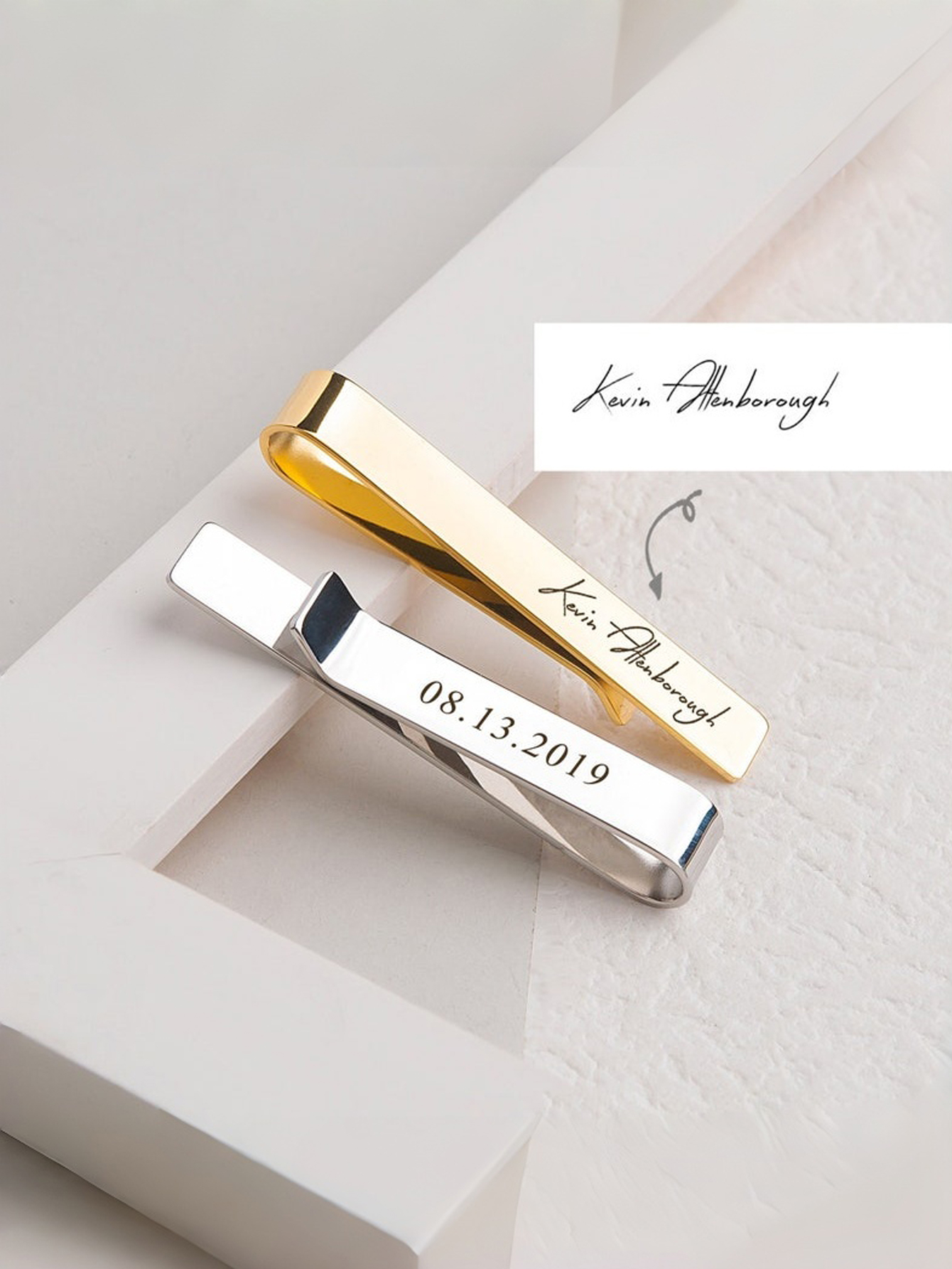 Custom Engraved Personalized Tie Clip